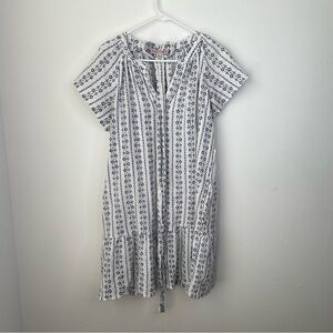 Coastal Comfort Elegant Striped Midi Dress size XL